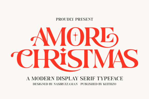 Amore Christmas Typeface for Festive Editorial Design