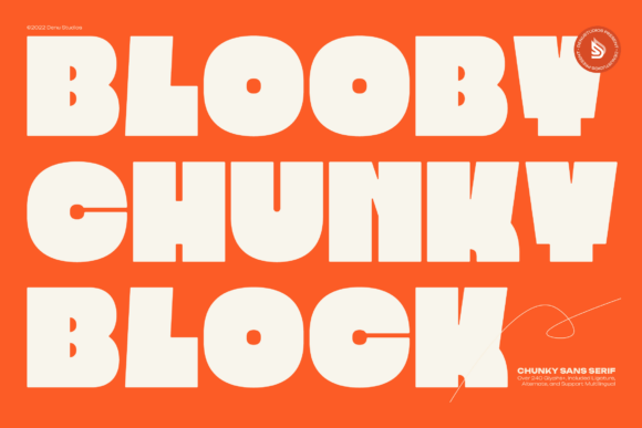 Blooby Chunky Block Typeface for Playful Campaigns