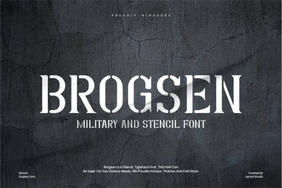 Brogsen Font: Bold Serif Style for Makers
