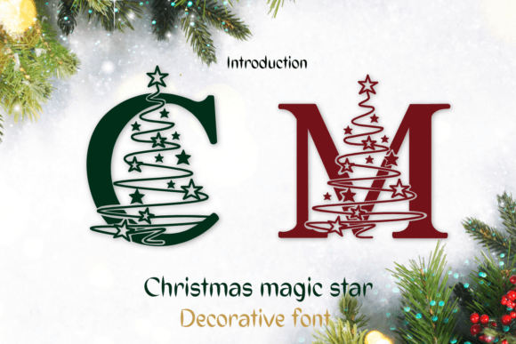 Christmas Magic Star Font for Festive Branding
