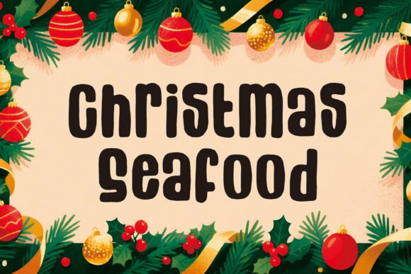 Christmas Seafood Font for Small Business Branding
