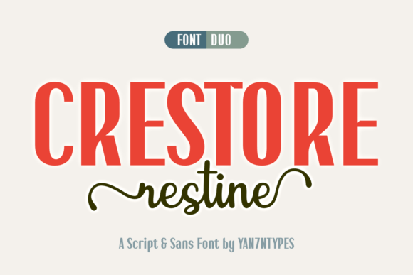 Crestore Restine Duo Font for Editorial Design