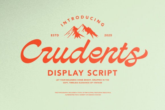 Crudents Font: Bold Script for Branding
