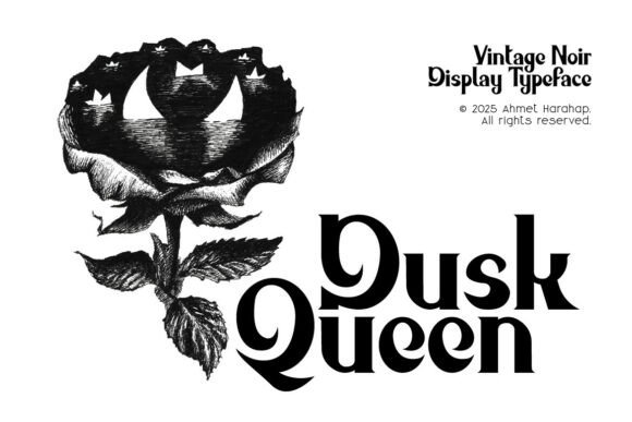 Dusk Queen: A Vintage Display Typeface for Modern Editorial Design