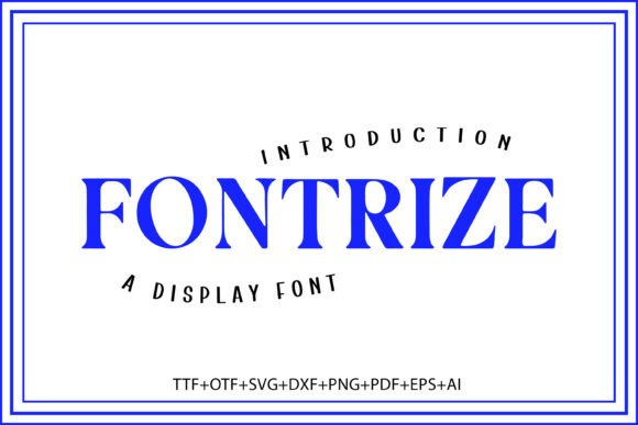Fontrize Typeface for Bold Branding