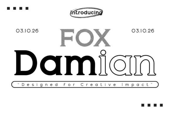 Fox Damian: A Serif Typeface for Confident Editorial Design