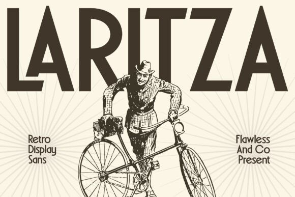 Laritza: Bold Retro Display Font for Makers