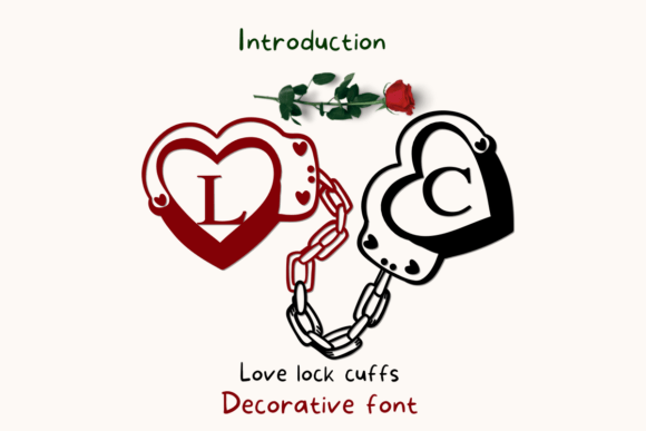 Love Lock Cuffs: A Decorative Font for Romantic Branding