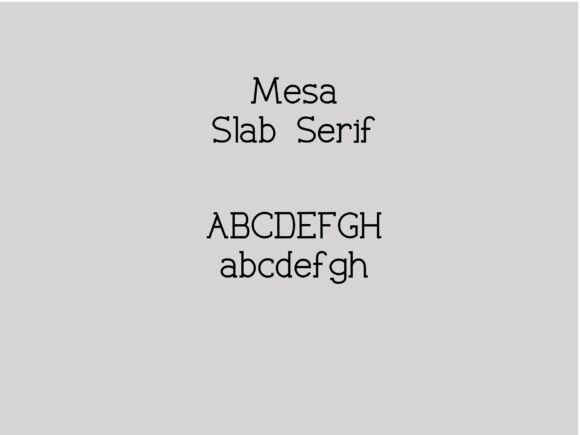 Mesa Slab Serif Font for Crafters & Sellers