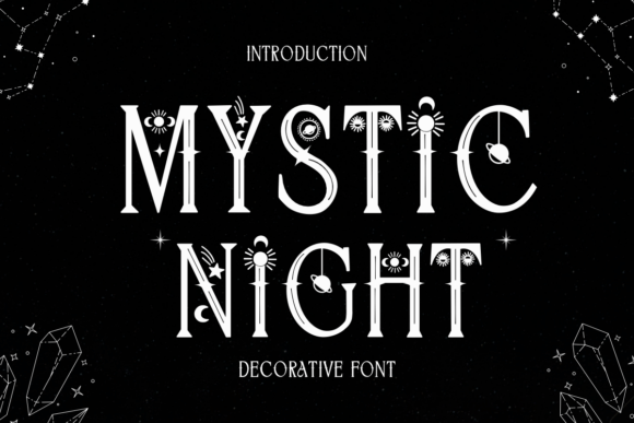 Mystic Night: A Cosmic Typeface for Editorial Design