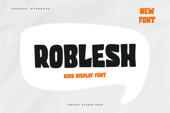 Roblesh Font: Bold Display Typography for Kids