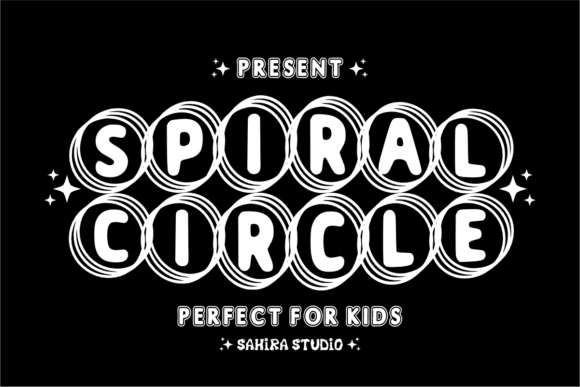 Spiral Circle Font for Makers and Sellers