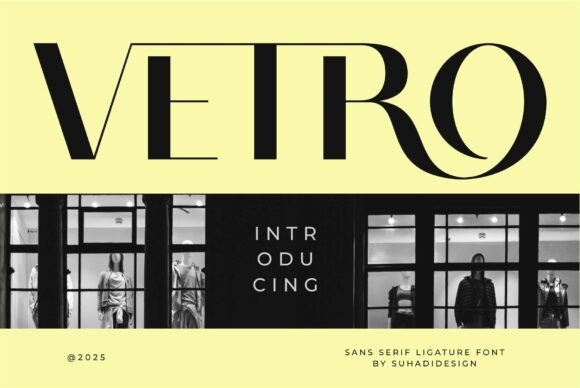 Vetro Typeface for Modern Editorial Design