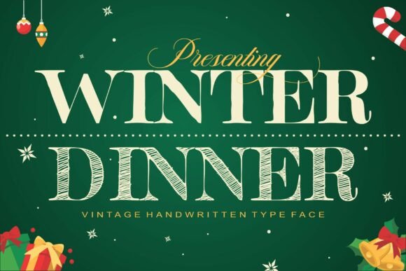 Winter Dinner Typeface for Editorial Design